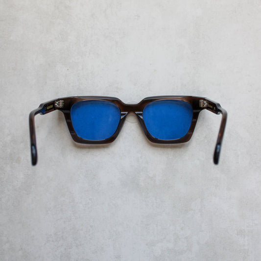 997 Clear Brown Frame with Blue Lenses