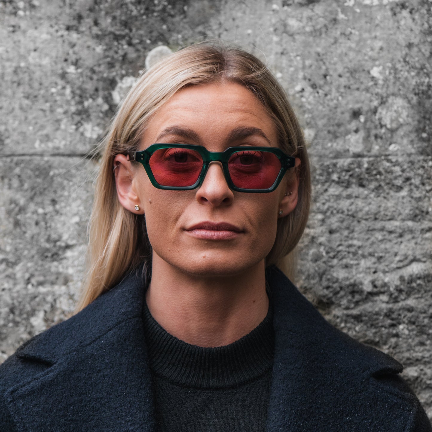 946 Clear Green Frame with Pink Lenses