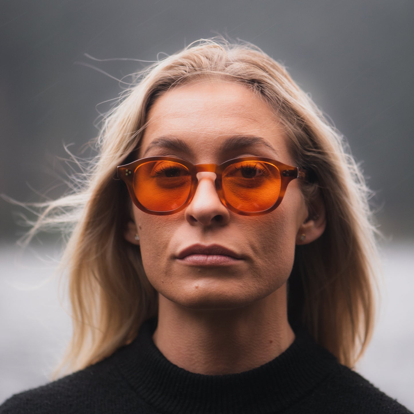 105 Light Tortoiseshell Frame with Orange Lenses