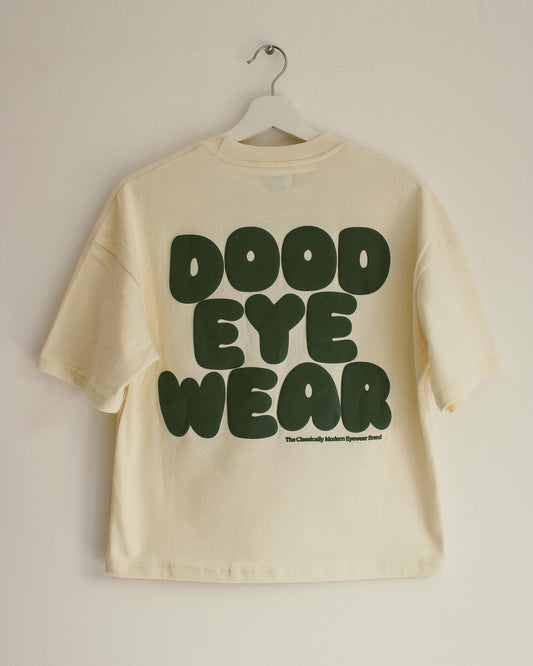 Signature T-Shirt Off White with Green Print