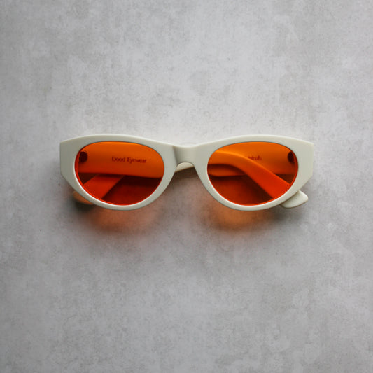 349 Cream Frame with Orange Lenses