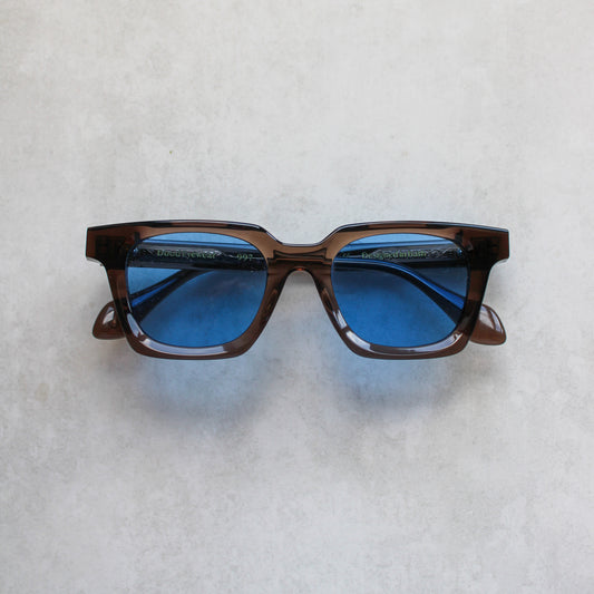 997 Clear Brown Frame with Blue Lenses