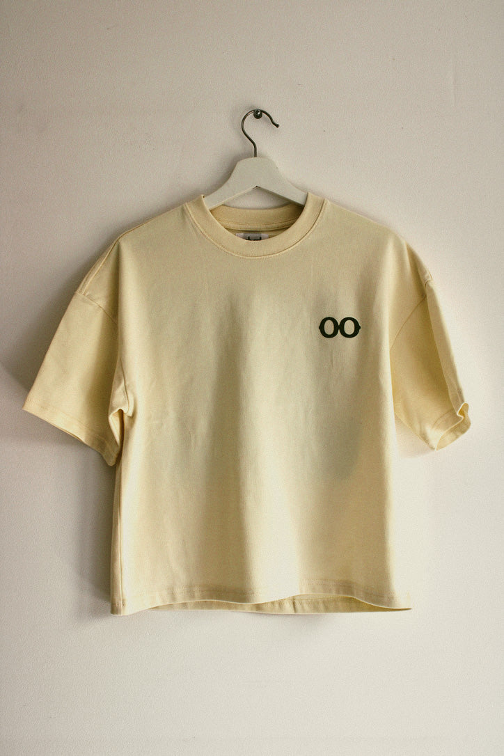 Signature T-Shirt Off White with Green Print