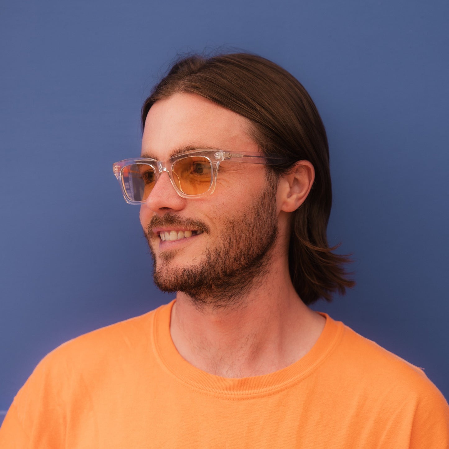 918 Clear Frame with Golden Lenses