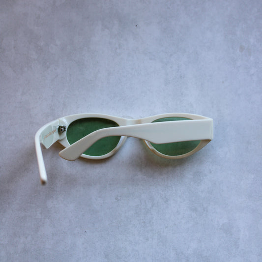 1/1 Cream Frame with Light Green Lenses