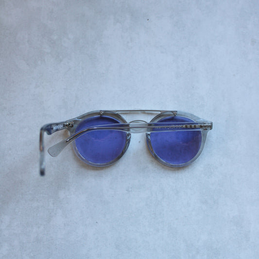 1/1 Clear Frame with Metal Detail and Purple Lenses