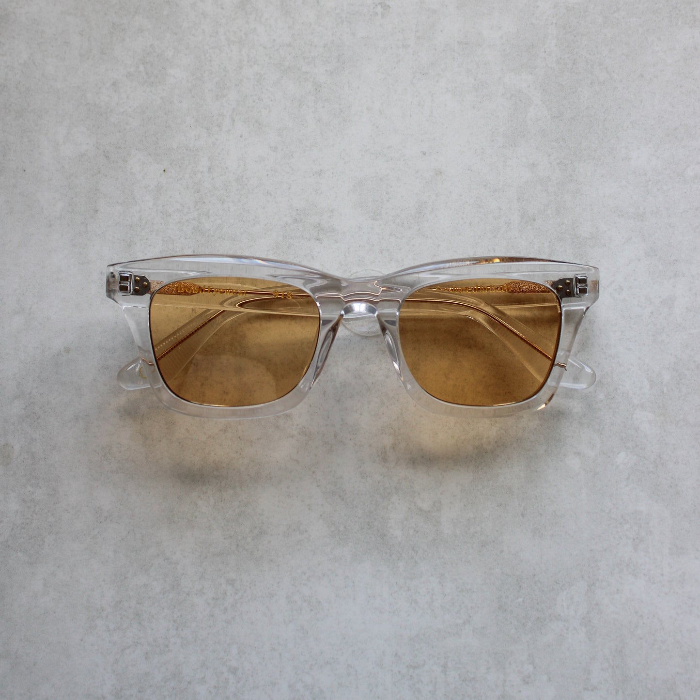918 Clear Frame with Golden Lenses