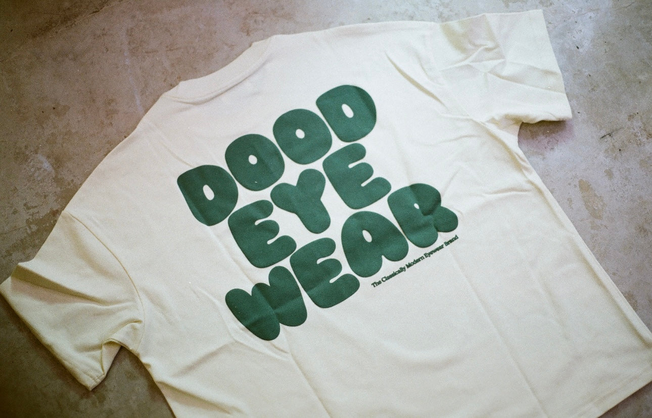 Signature T-Shirt Off White with Green Print