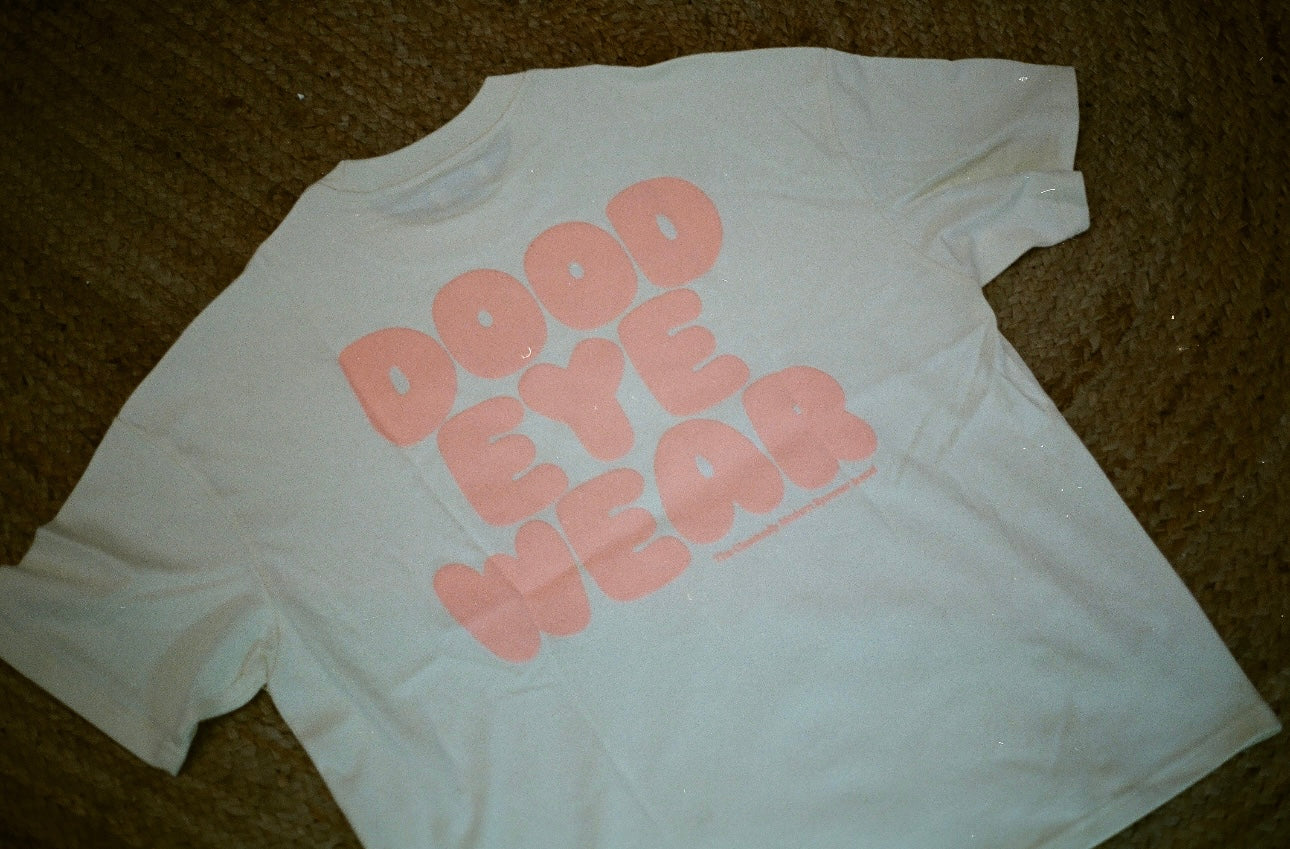 Signature T-Shirt Off White with Peach Print