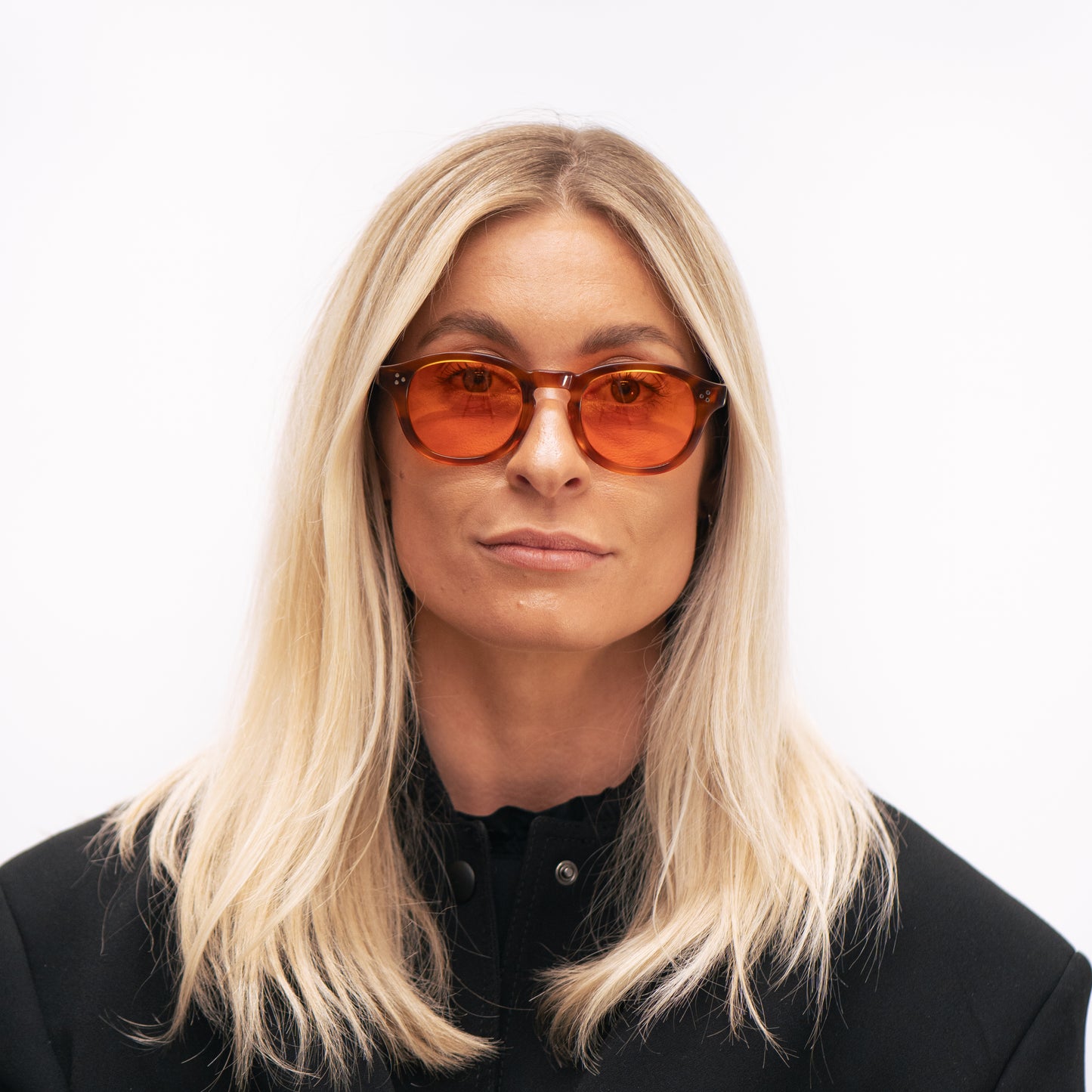 105 Light Tortoiseshell Frame with Orange Lenses
