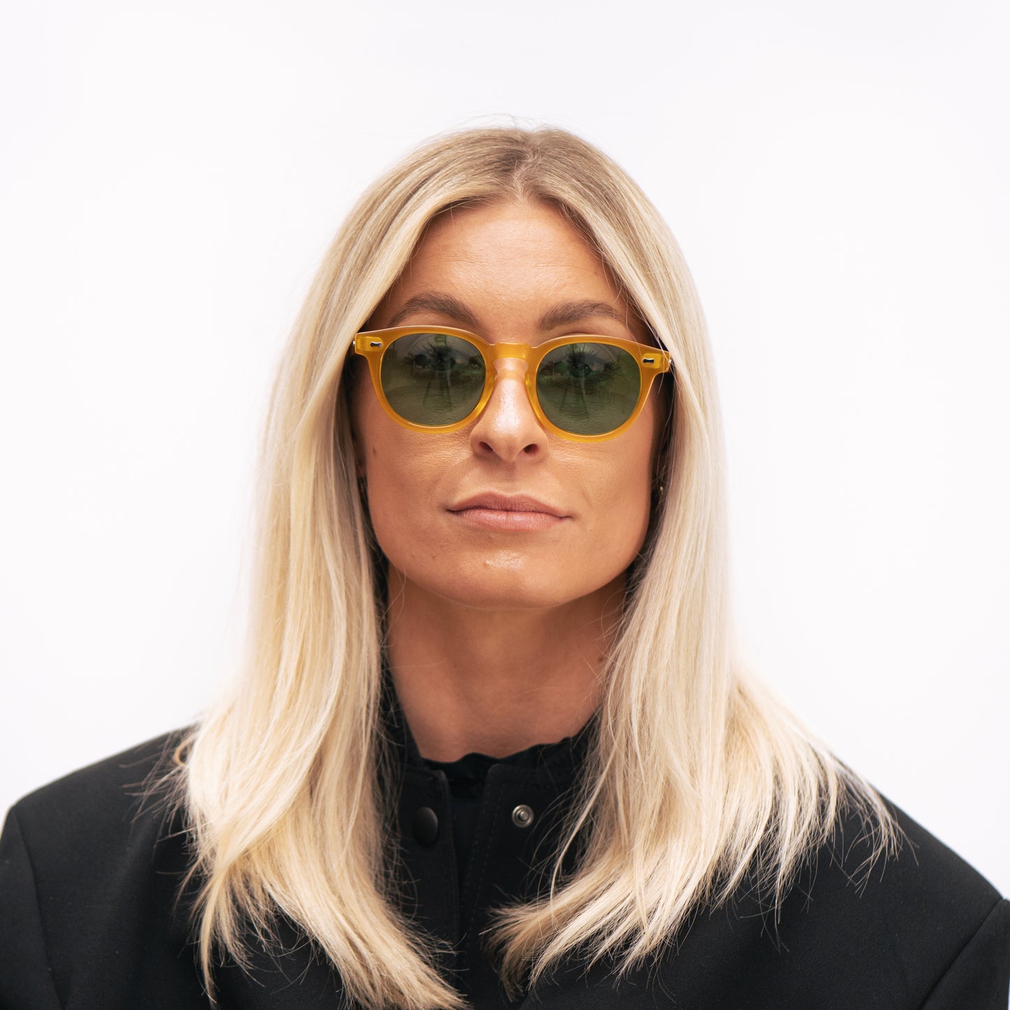 137 Yellow Frame with Light Green Lenses