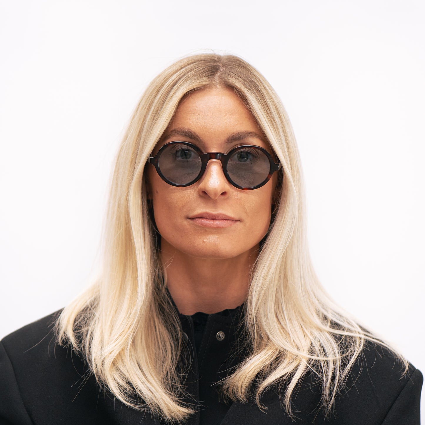 308 Brown Tortoiseshell Frame with Blue Lenses