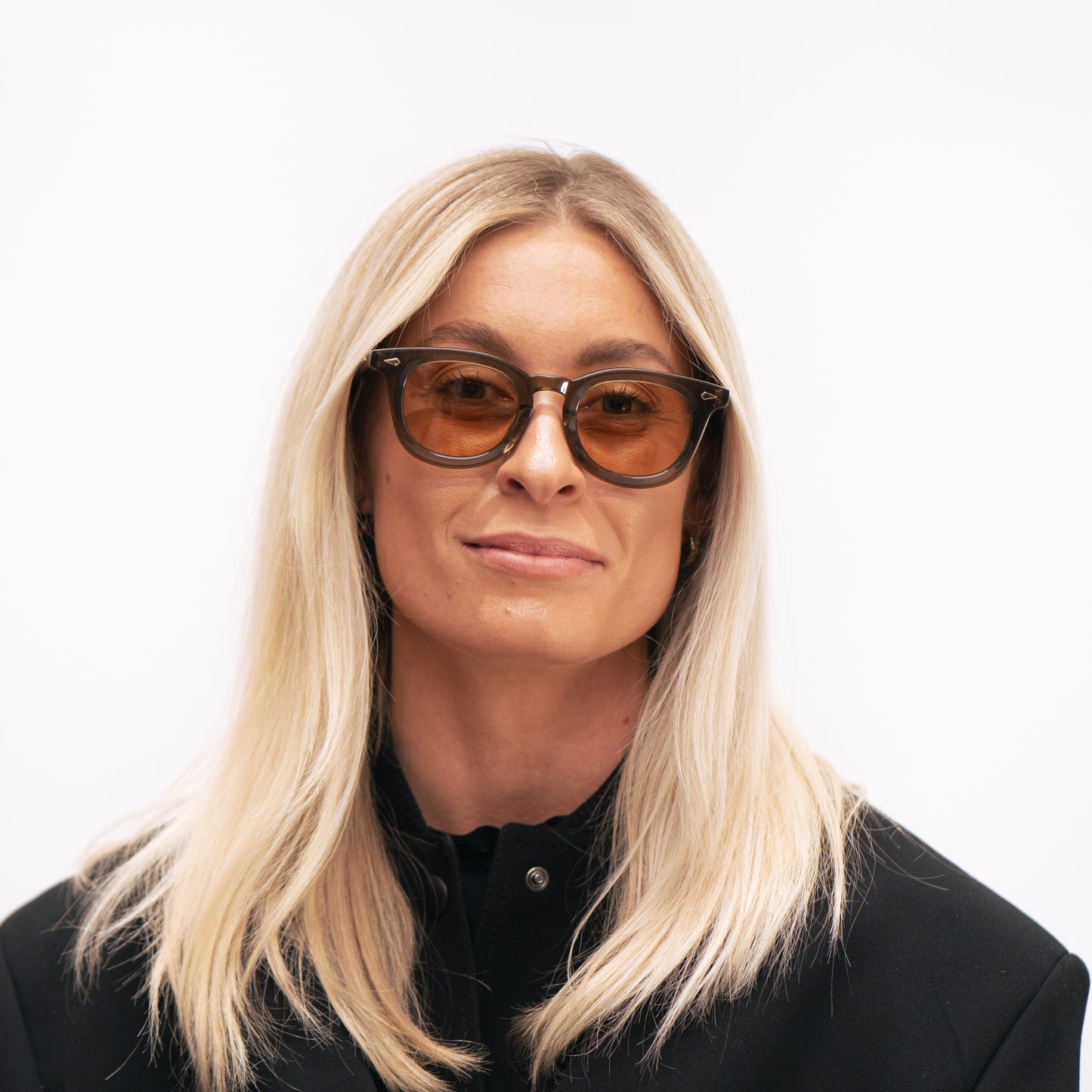 107 Olive Frame with Light Brown Lenses