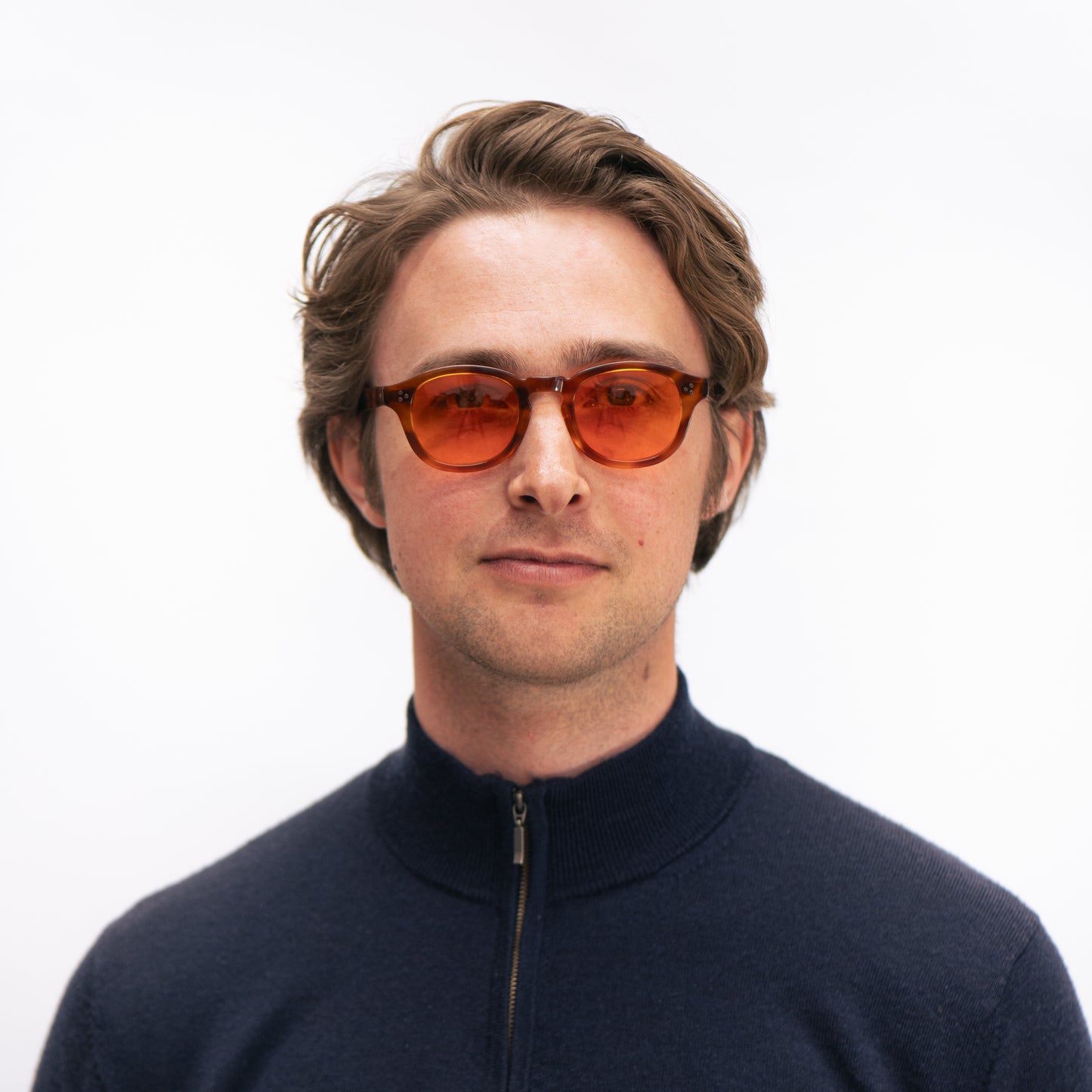 105 Light Tortoiseshell Frame with Orange Lenses