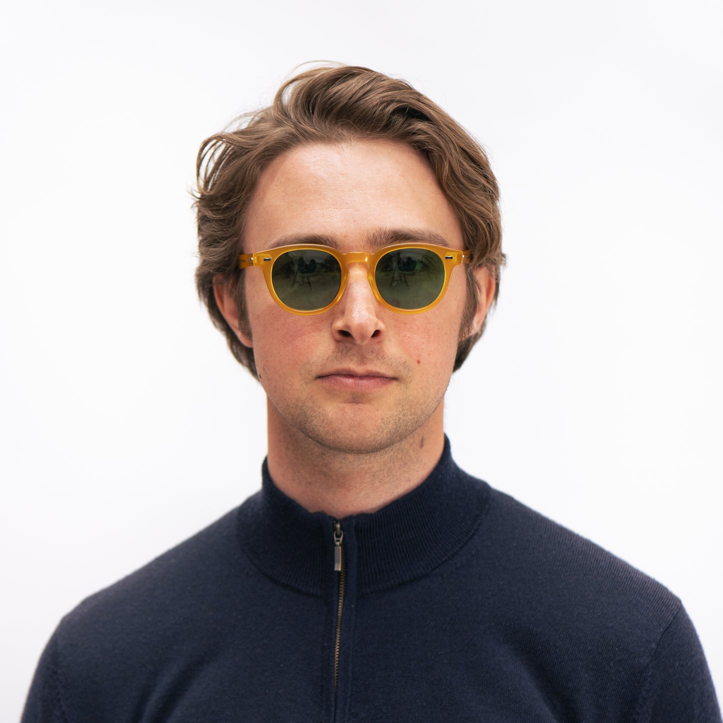 137 Yellow Frame with Light Green Lenses