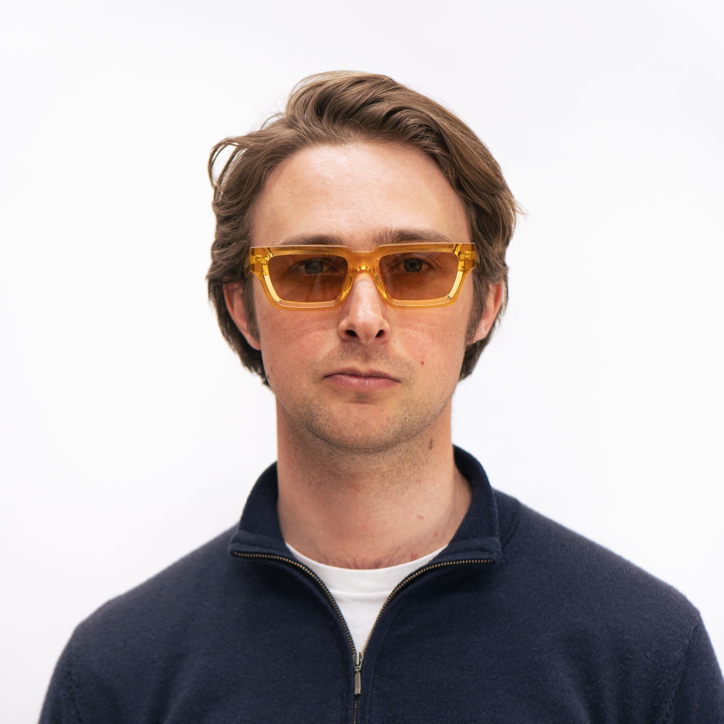 102 Yellow Frame with Golden Lenses