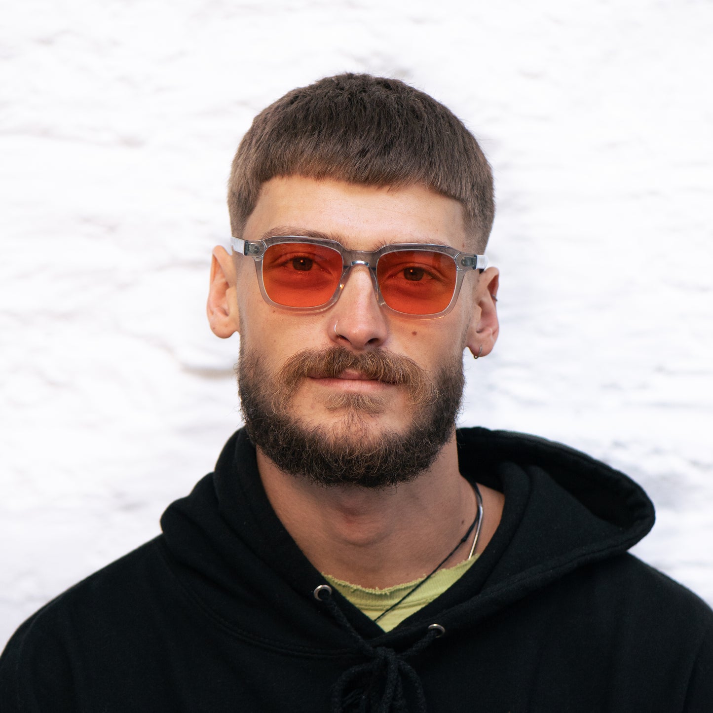 160 Clear Blue Frame with Orange Lenses