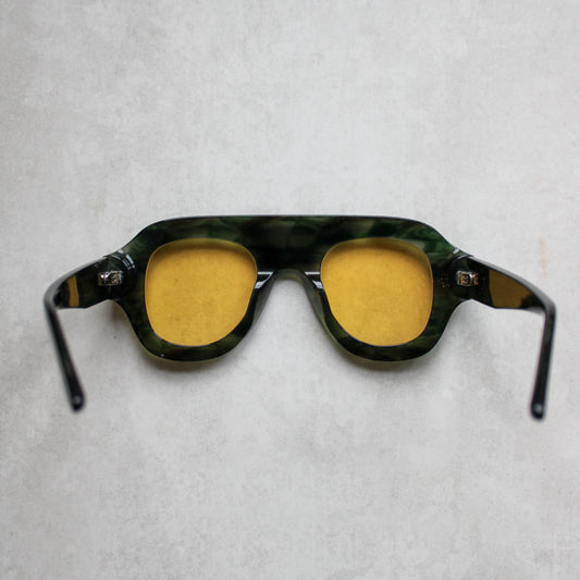 514 Green Marble Frame with Yellow Lenses