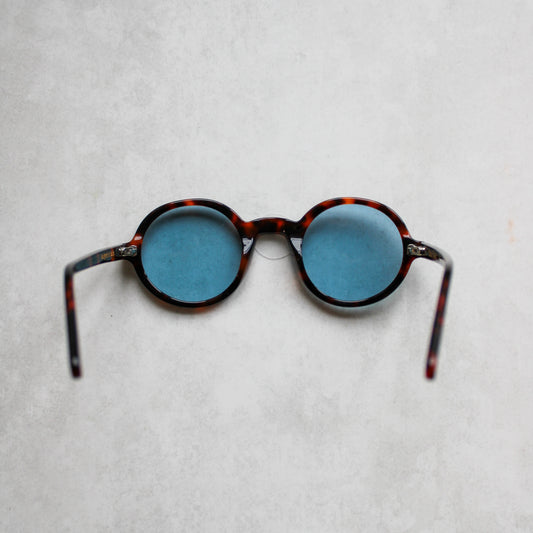 308 Brown Tortoiseshell Frame with Blue Lenses