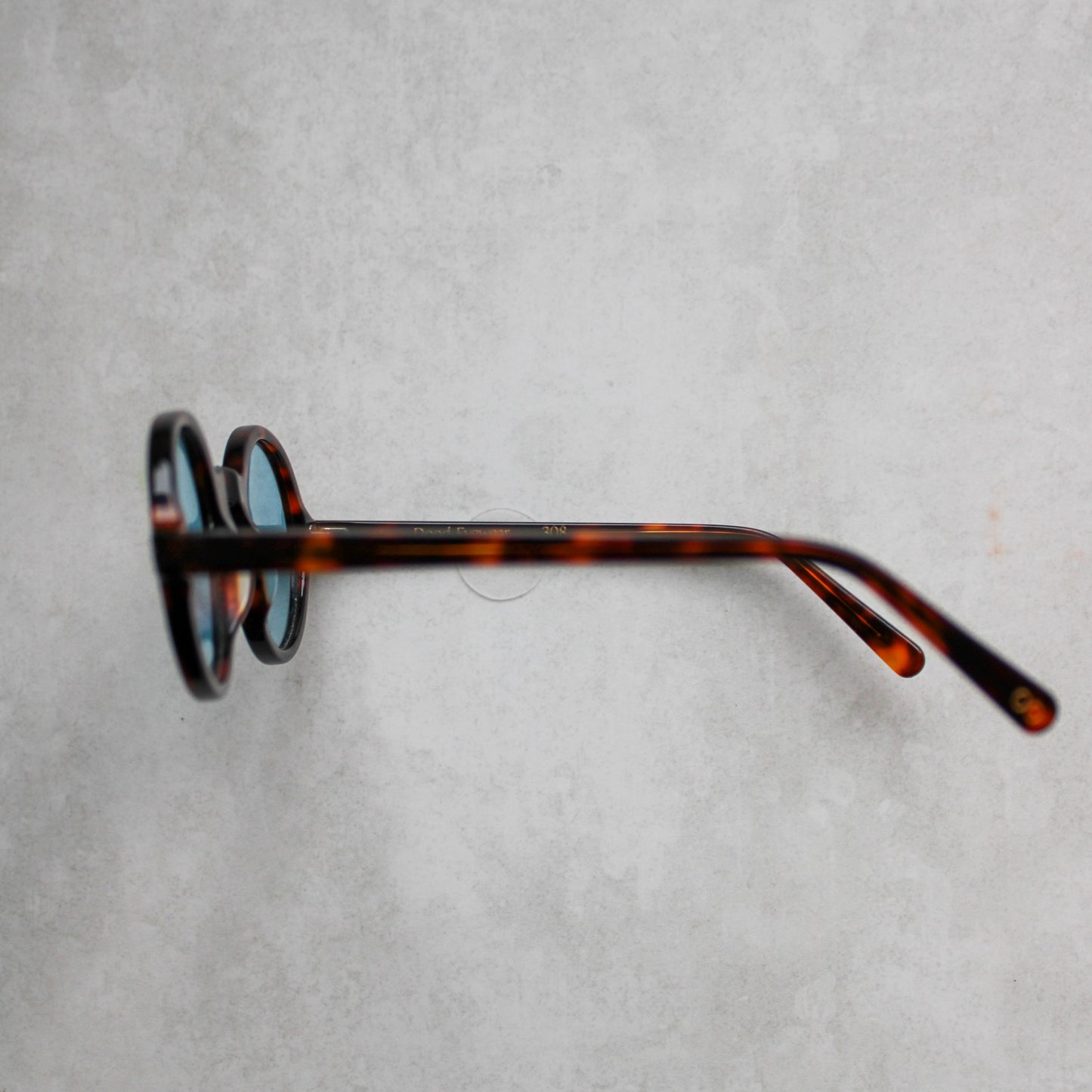 308 Brown Tortoiseshell Frame with Blue Lenses