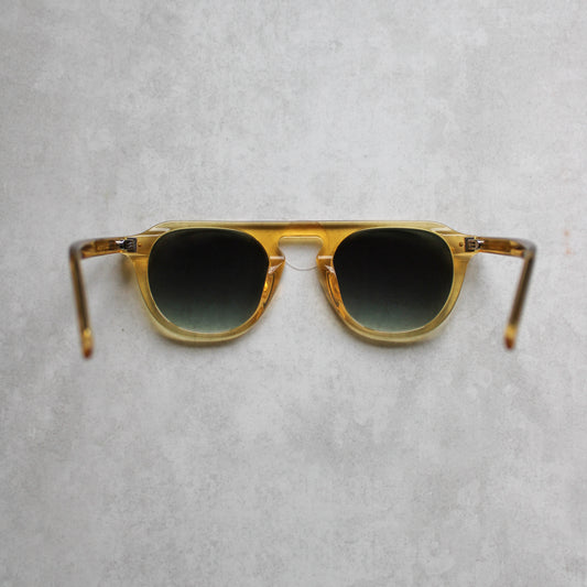 905 Clear Toffee Frame with Green Gradient Lenses