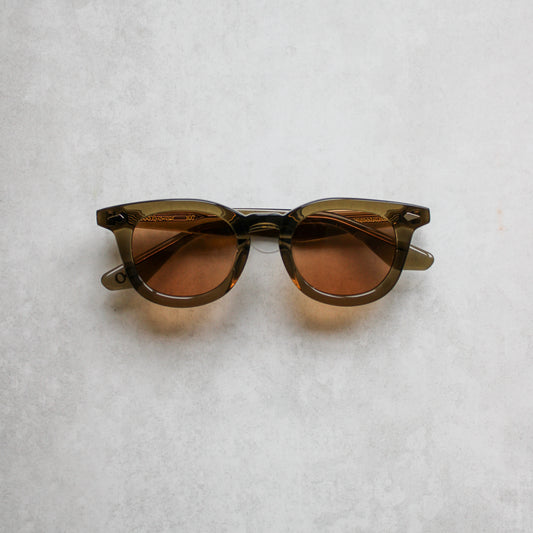 107 Olive Frame with Light Brown Lenses