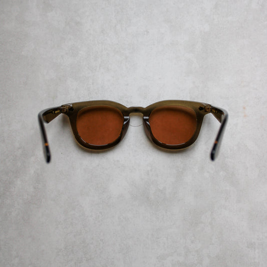 107 Olive Frame with Light Brown Lenses