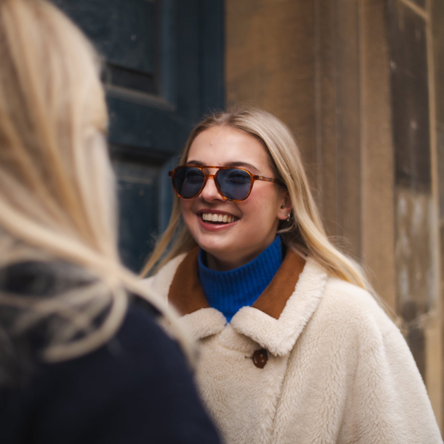 145 Light Tortoiseshell Frame with Blue Gradient Lenses