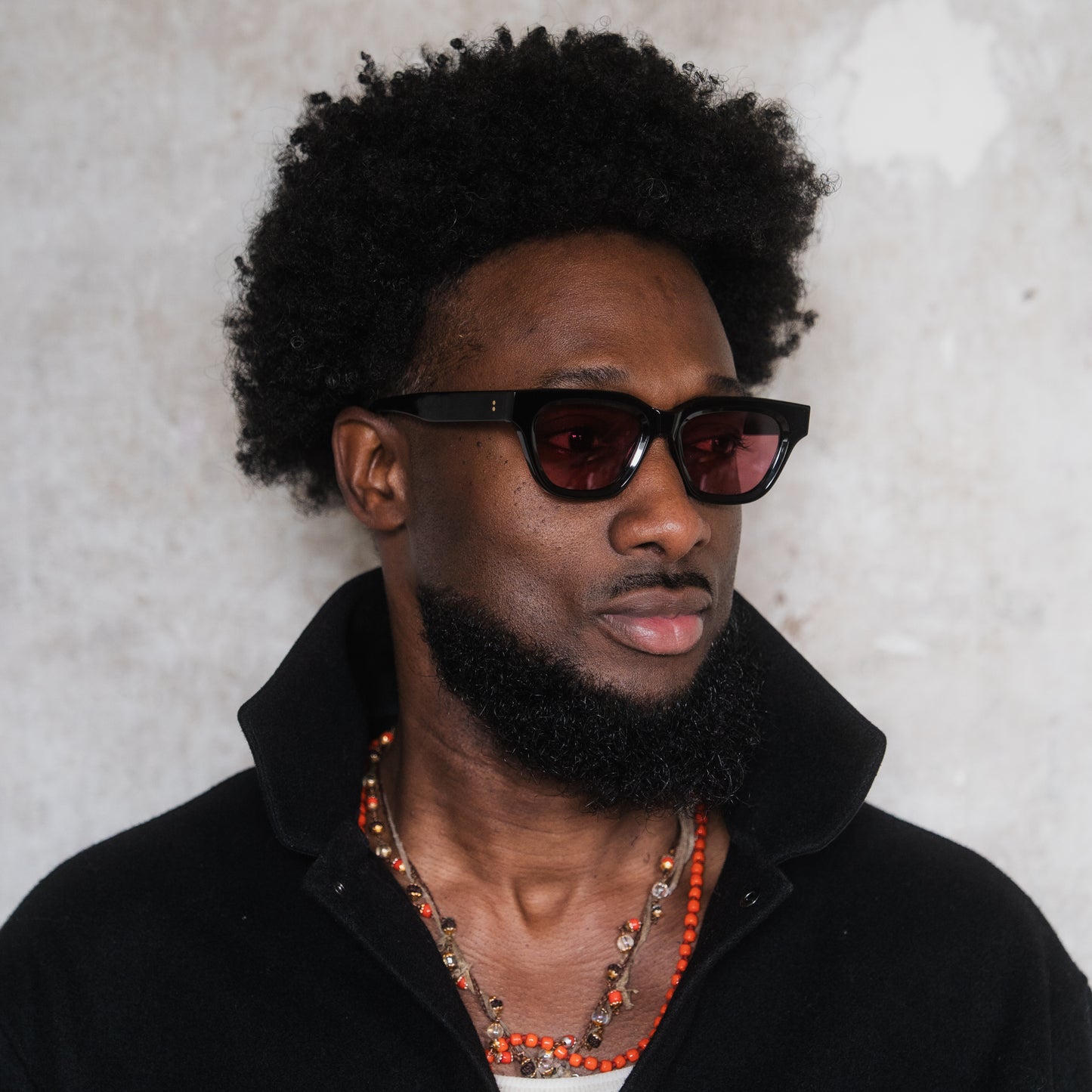 914 Black Frame with Red Lenses