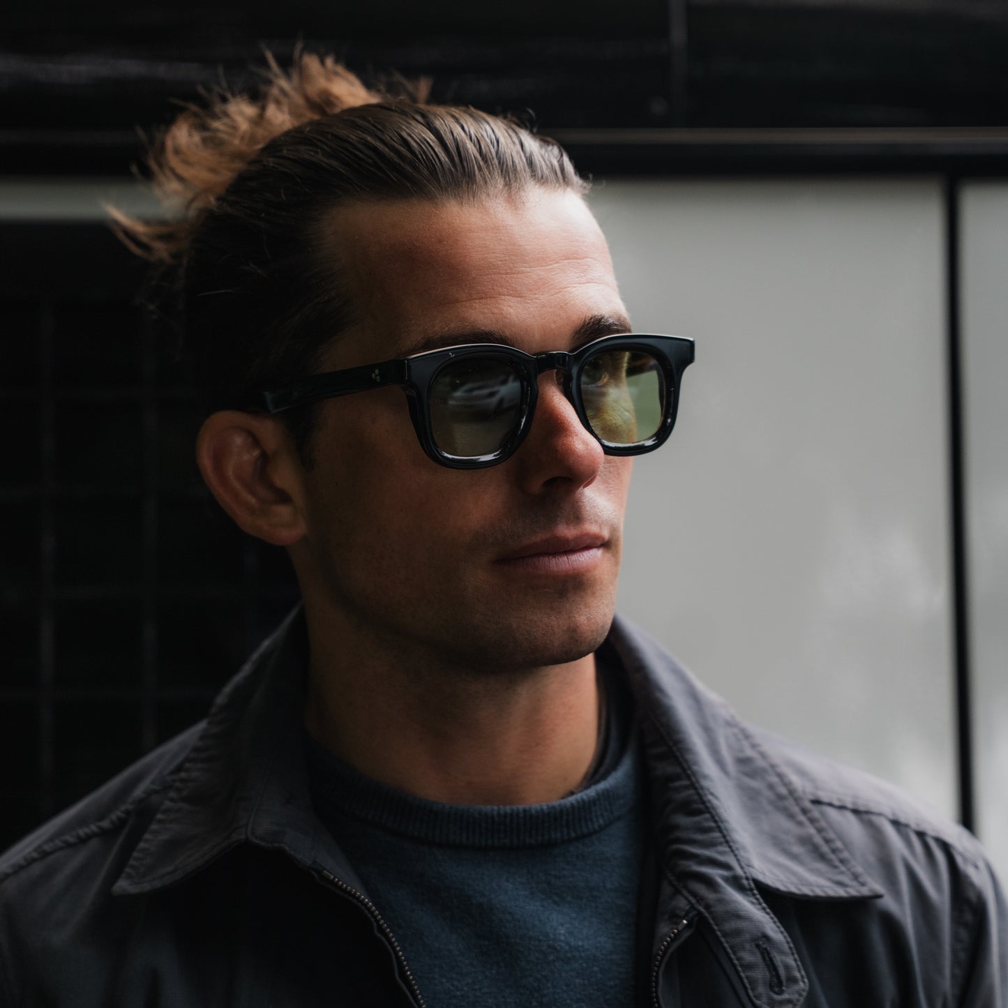 925 Black Frame with Light Green Lenses