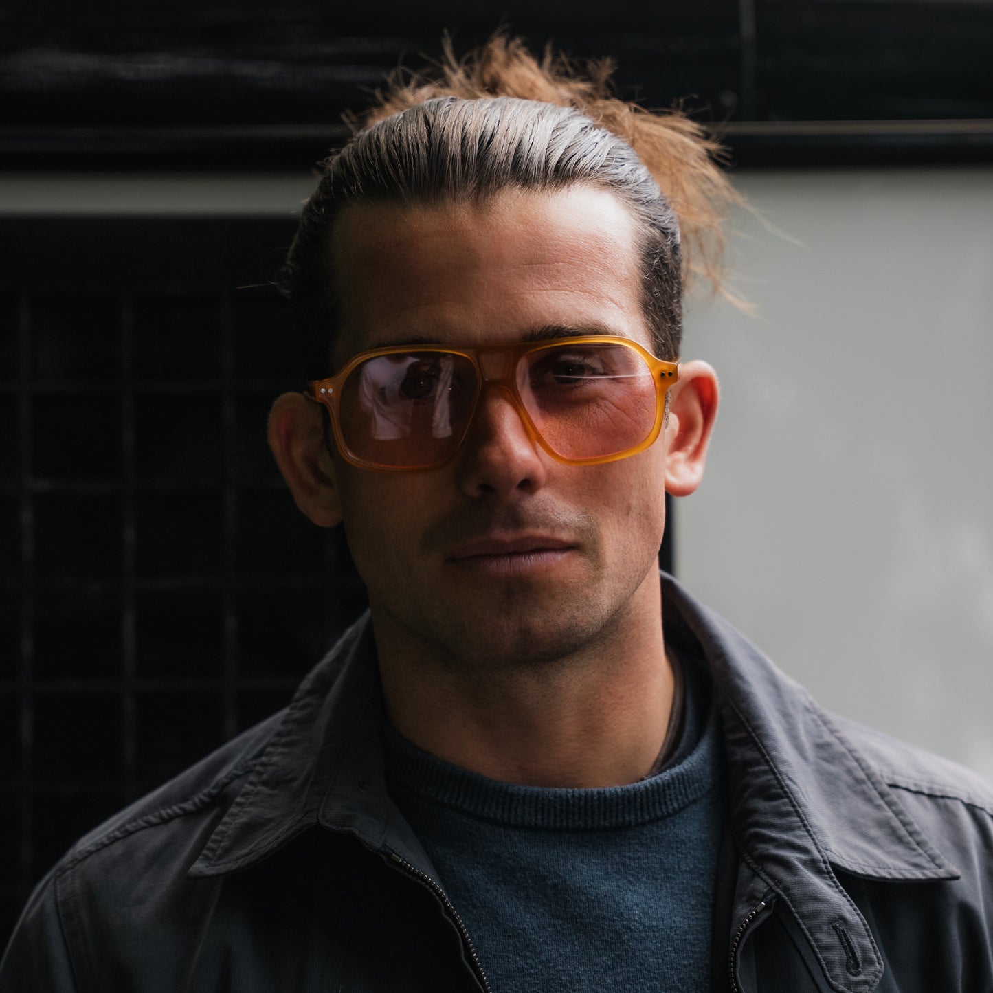 906 Clear Honeycomb Frame with Pink Lenses