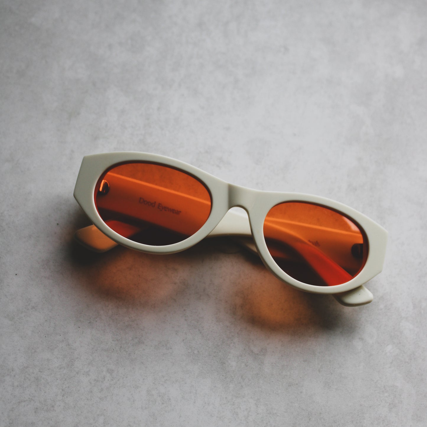 349 Cream Frame with Orange Lenses