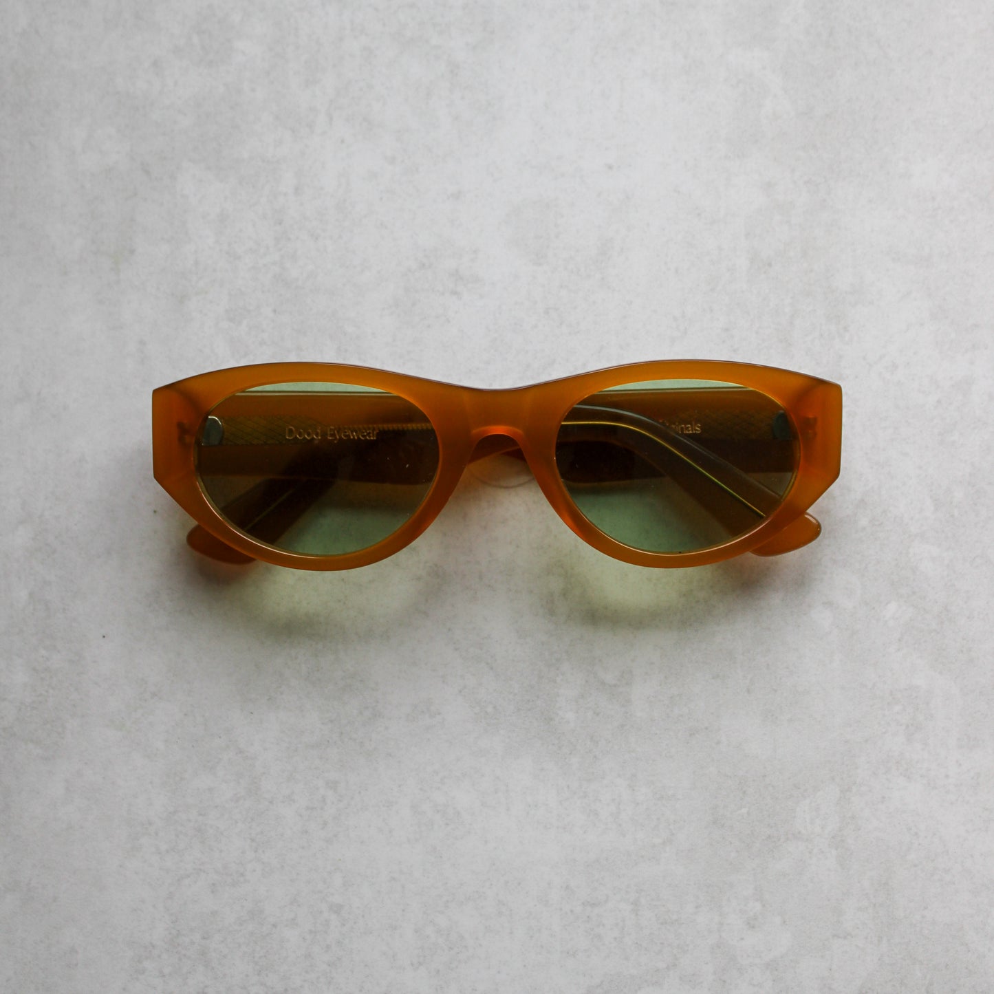 349 Orange Frame with Light Green Lenses