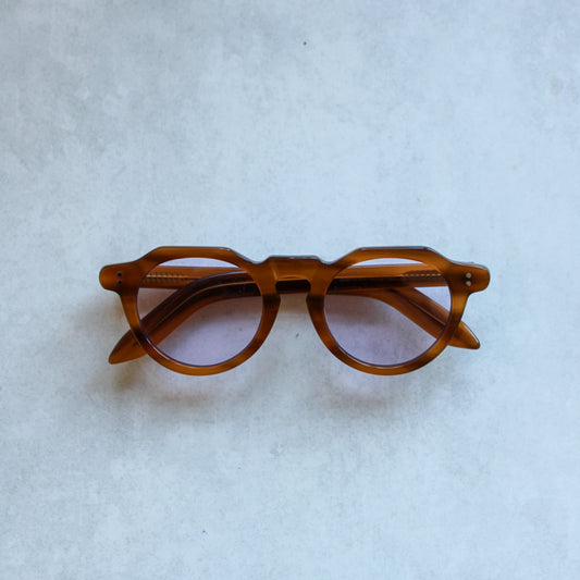 1/1 Light Tortoiseshell Frame with Purple Lenses