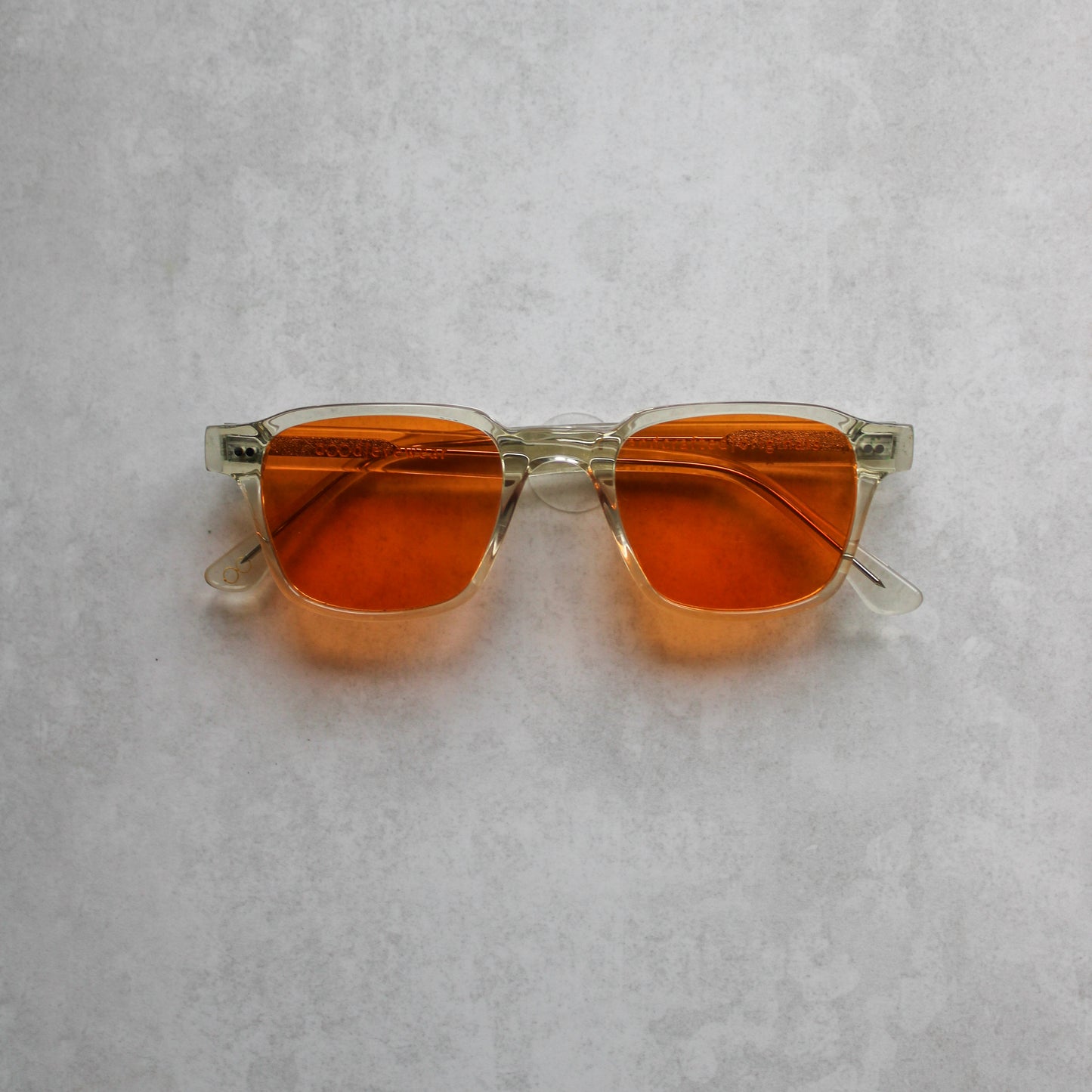 165 Clear Frame with Orange Lenses