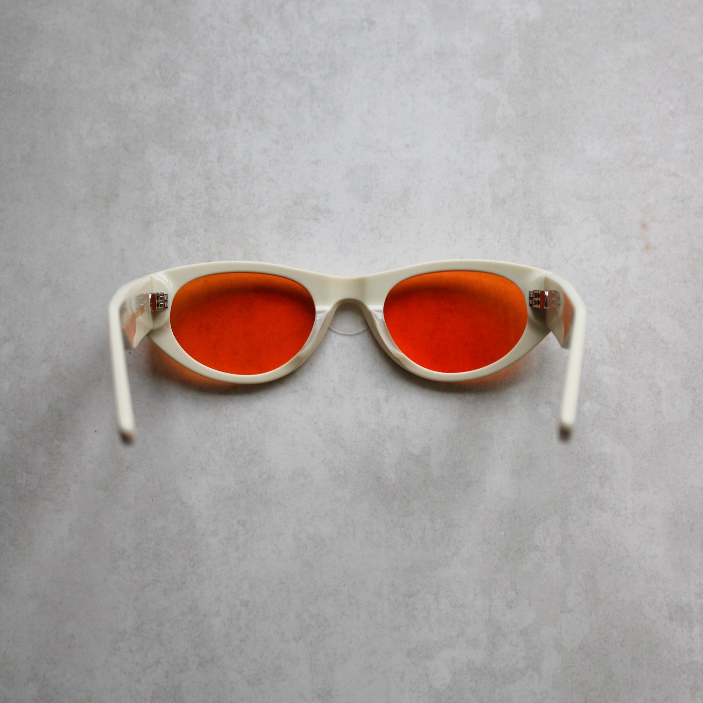 349 Cream Frame with Orange Lenses