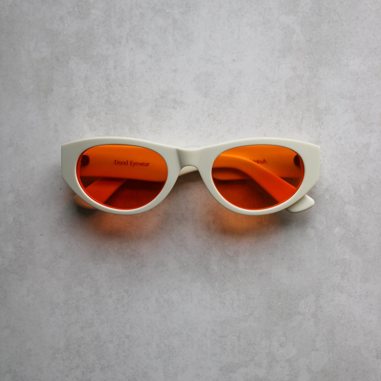 349 Cream Frame with Orange Lenses