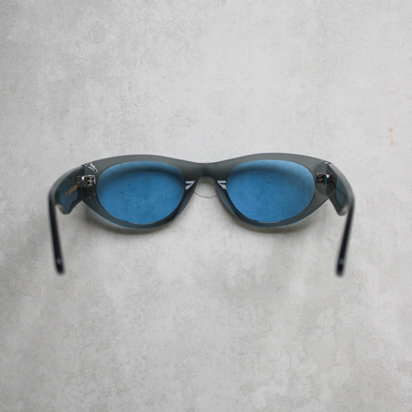 349 Clear Grey Frame with Blue Lenses