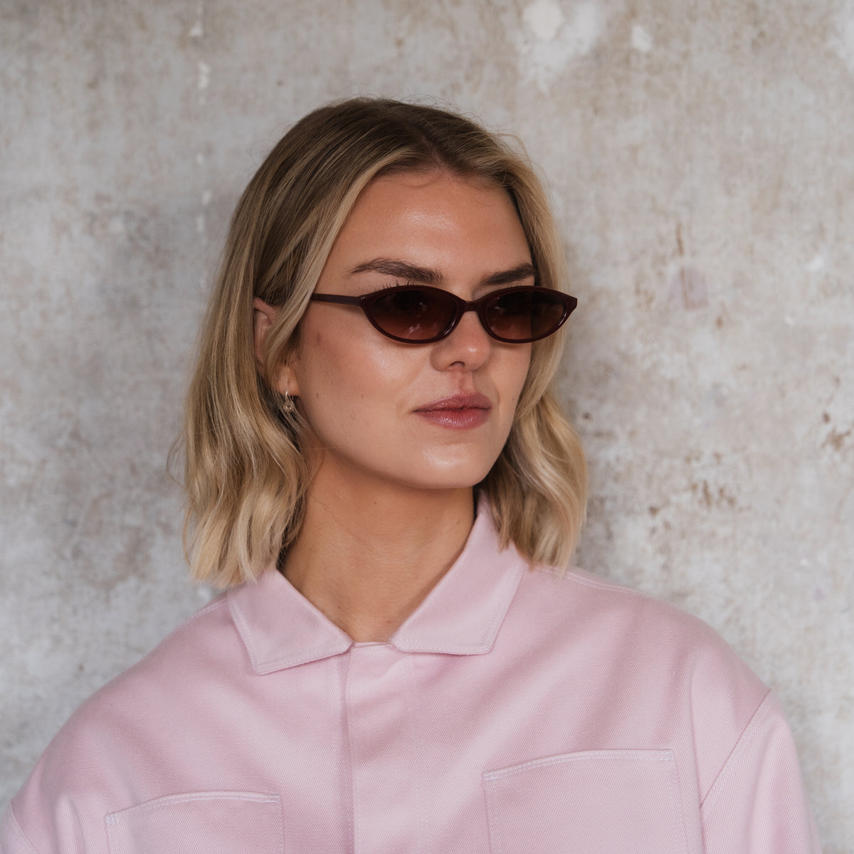 718 Oxblood Red Sunglasses with Red Gradient Lenses