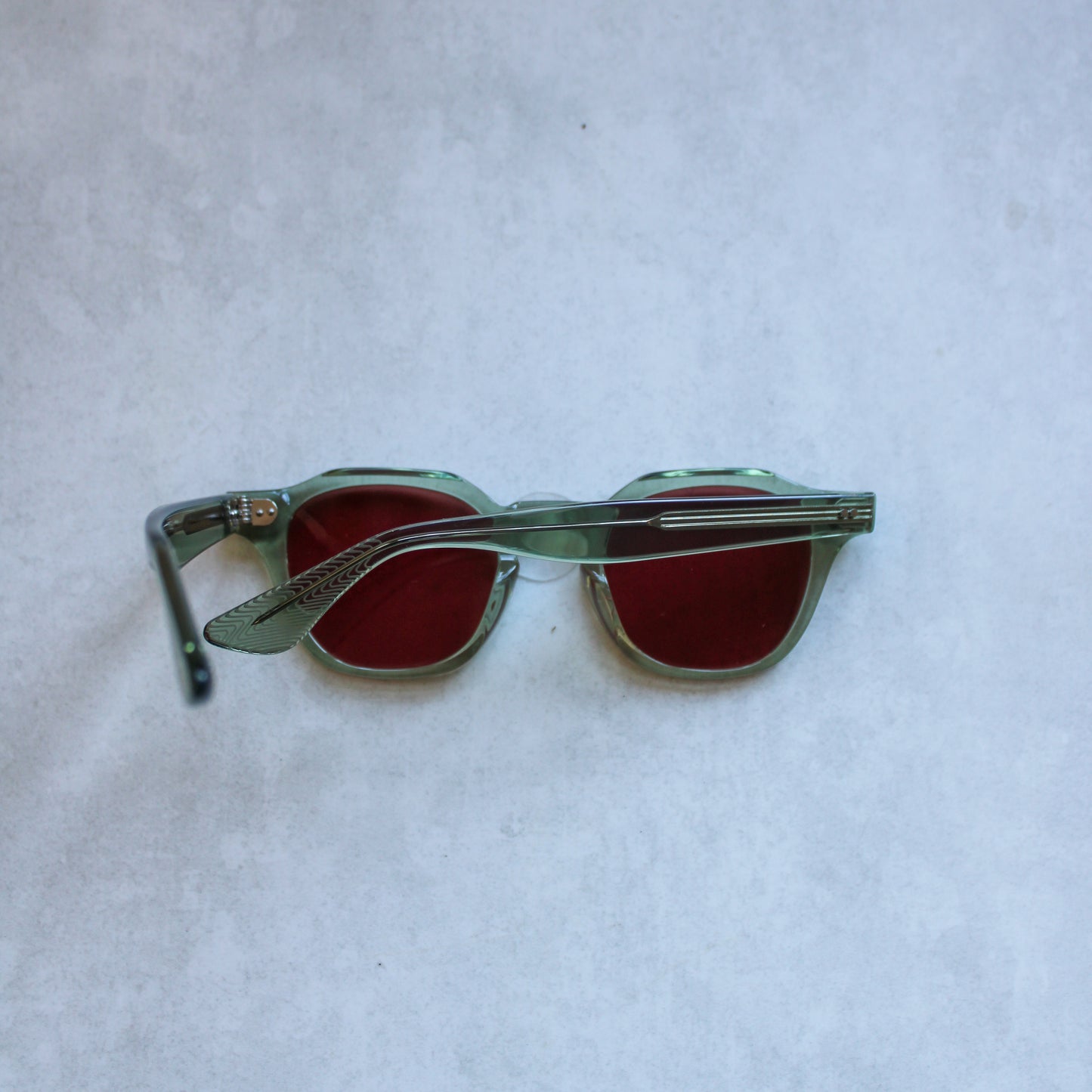 1/1 Dark Green Frame with Red Lenses