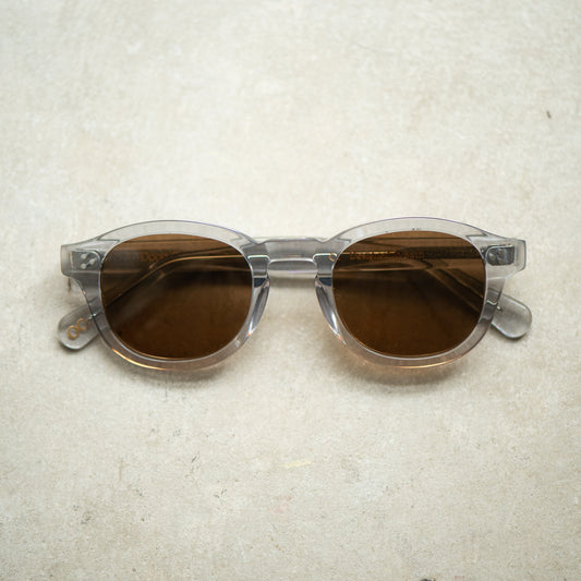 105 Clear Frame with Brown Lenses