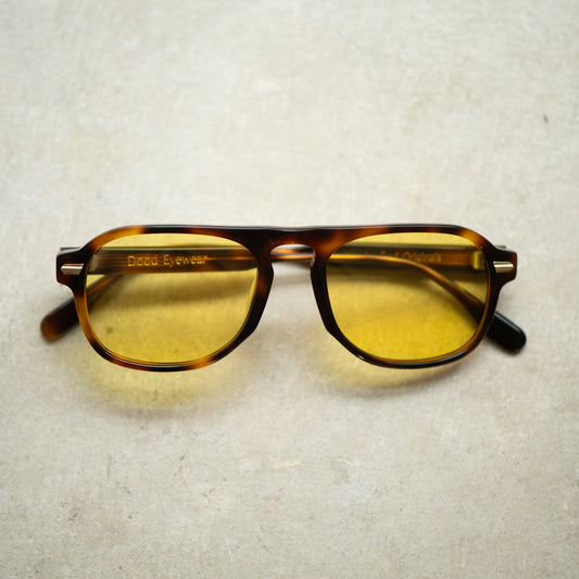 346 Brown Tortoiseshell Frame with Yellow Lenses