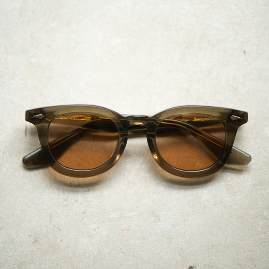 107 Olive Frame with Light Brown Lenses