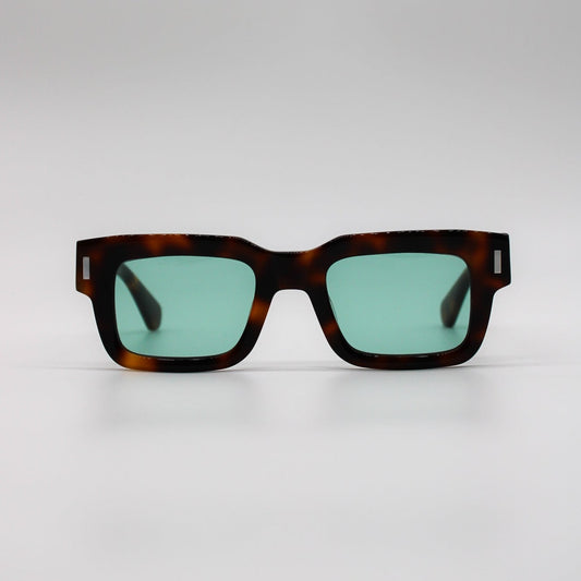 108 Originals Brown Tortoiseshell Frame with Turquoise Lenses