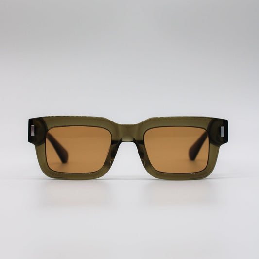 108 Originals Olive Frame with Light Brown Lenses