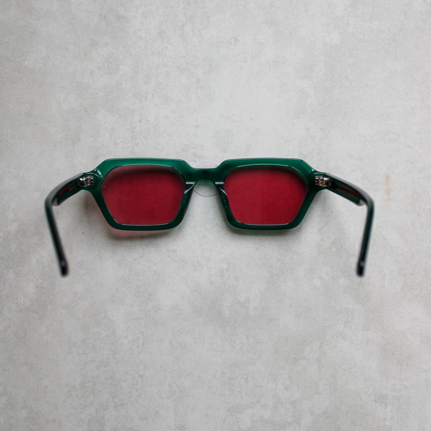 946 Clear Green Frame with Rose Tint Lenses