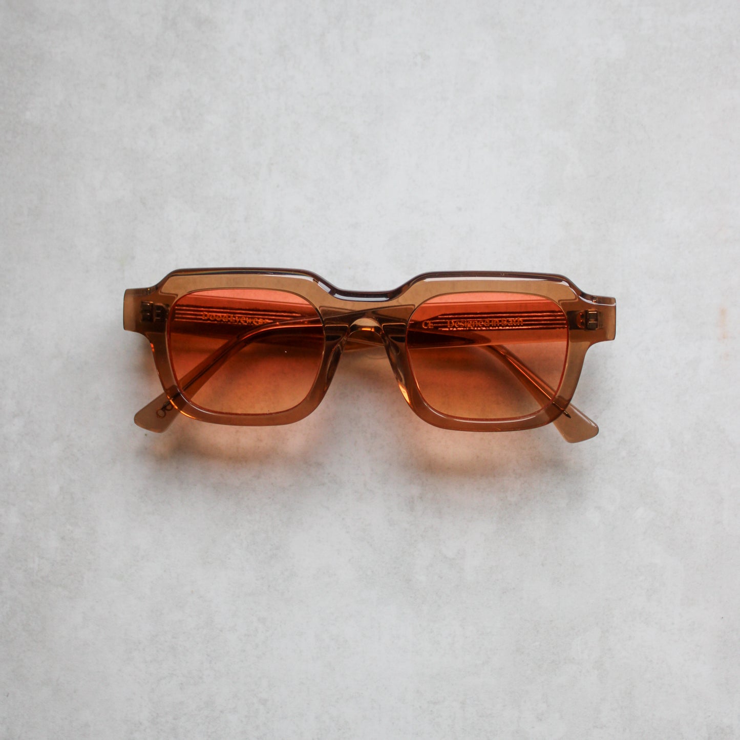 903 Clear Brown Frame with Red/Yellow Gradient Lenses