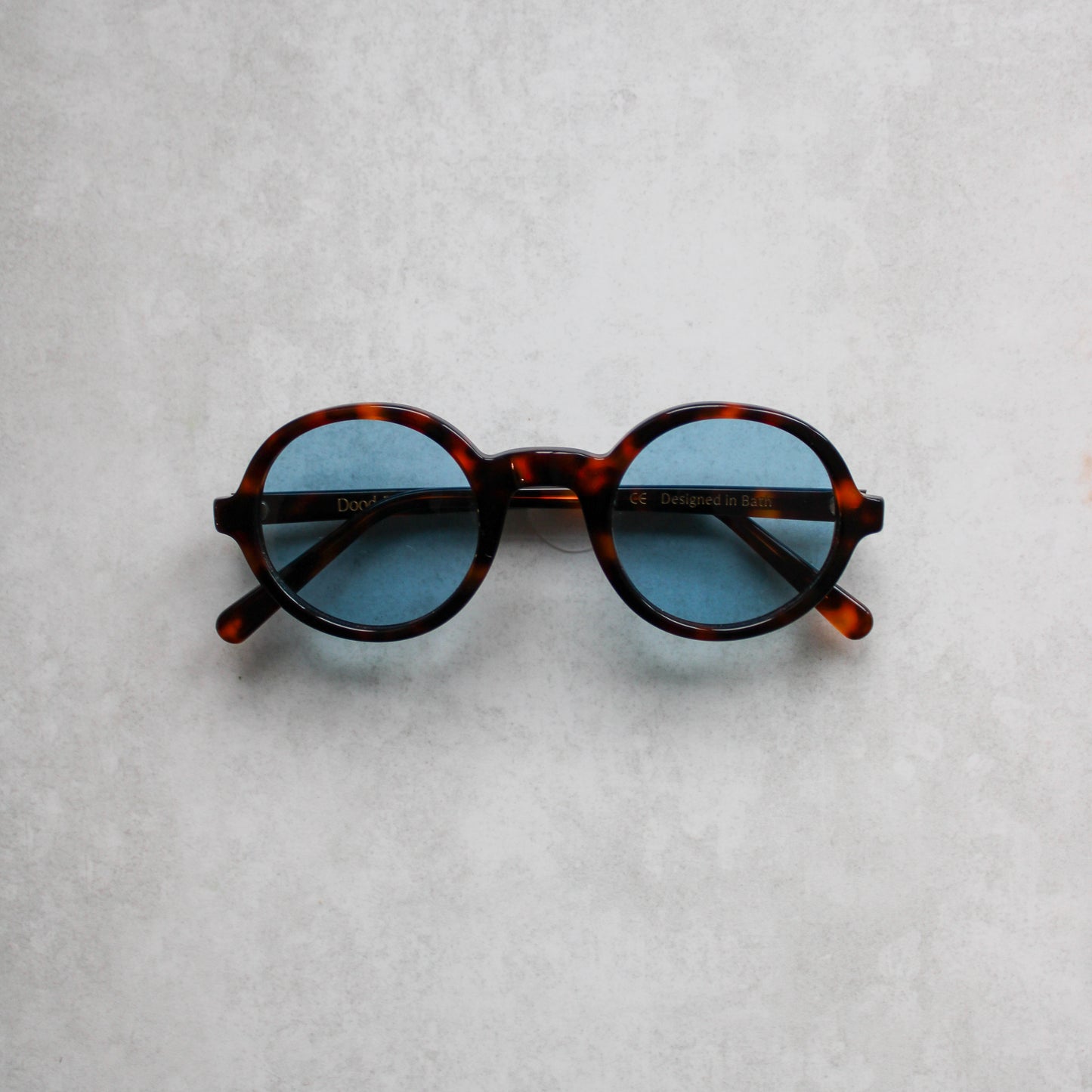 308 Brown Tortoiseshell Frame with Blue Lenses