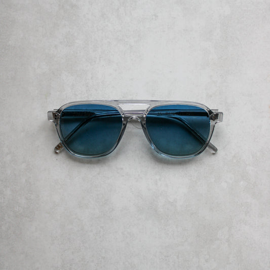 145 Clear Frame with Gradient Blue Lenses