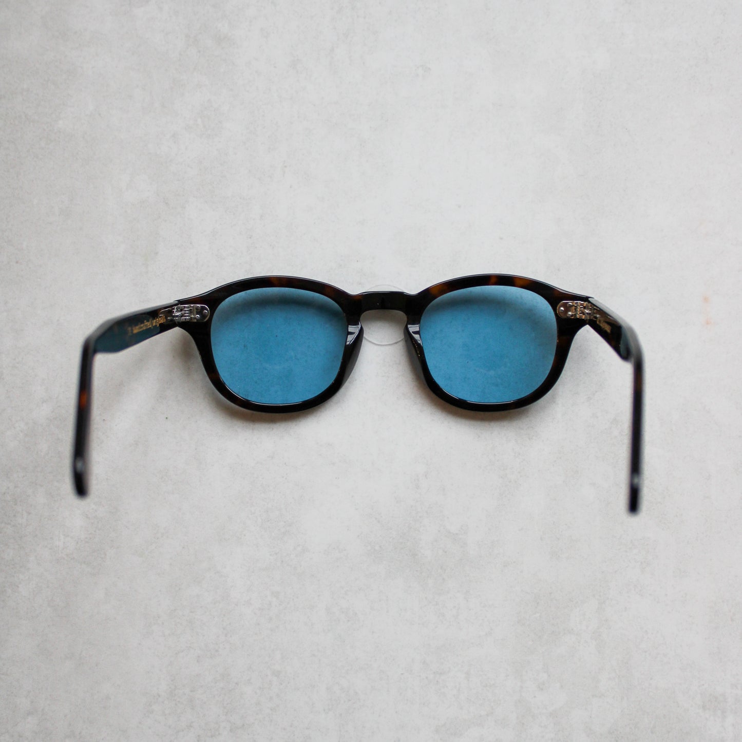 105 Brown Tortoiseshell Frame with Blue Lenses